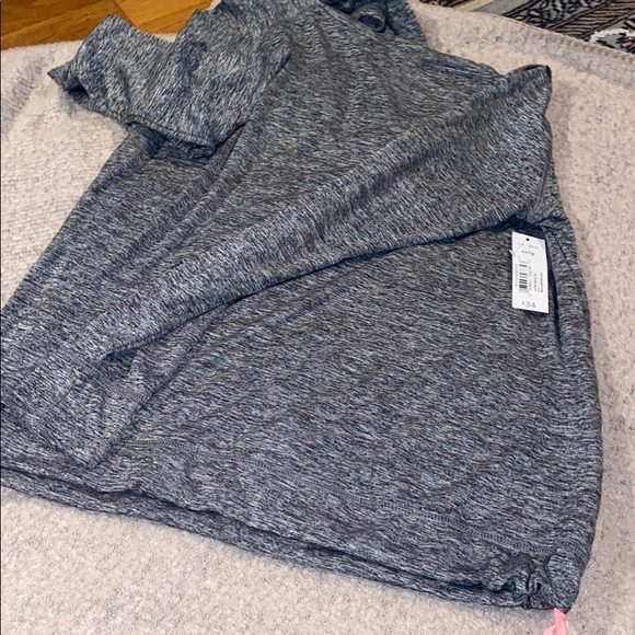 Grey Activewear Sweater with Pink Details - Picture 2 of 4